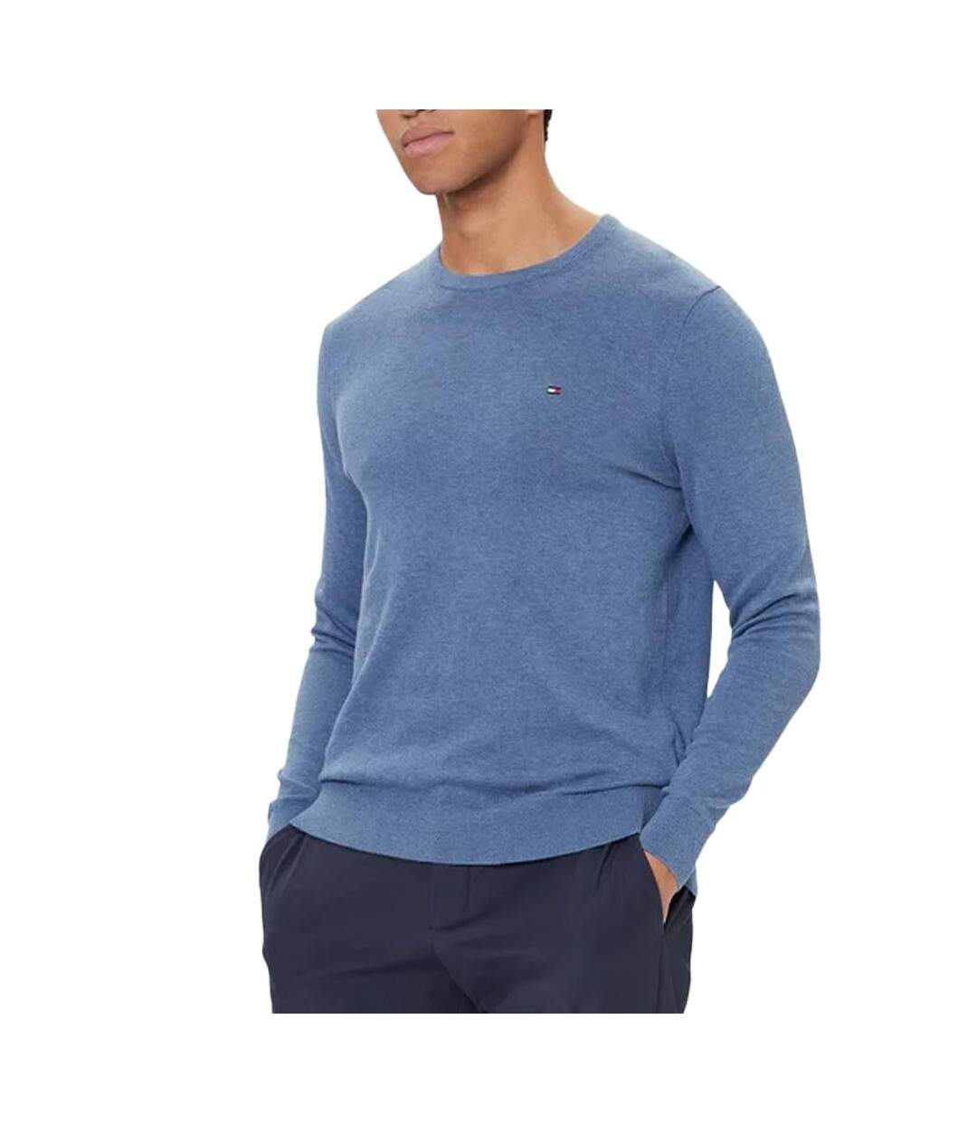 Pull bleu homme tommy hilfiger essential-1