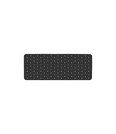 Tapis de Couloir Imprimé Terence 45x120cm Noir