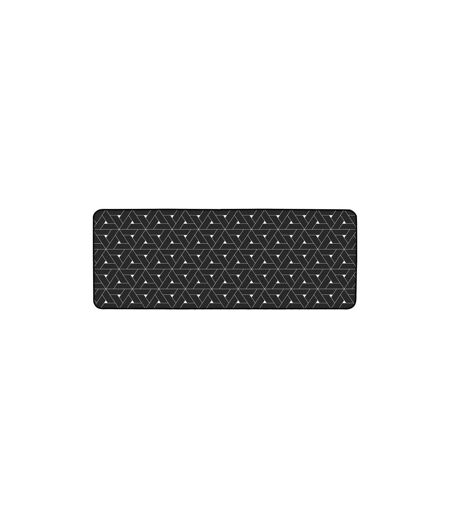 Tapis de Couloir Imprimé Terence 45x120cm Noir