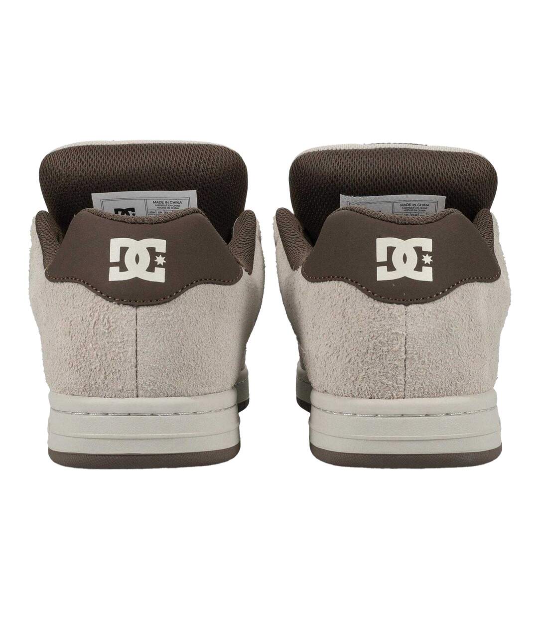Mens Gaveler Suede Flat Skate Shoes Taupe White DC-2