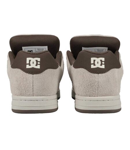 Mens Gaveler Suede Flat Skate Shoes Taupe White DC
