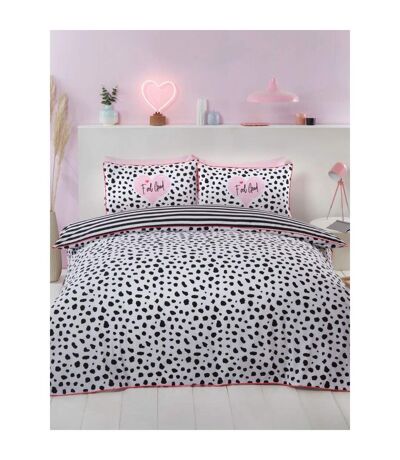 Dalmatian print duvet cover set black/white Rapport