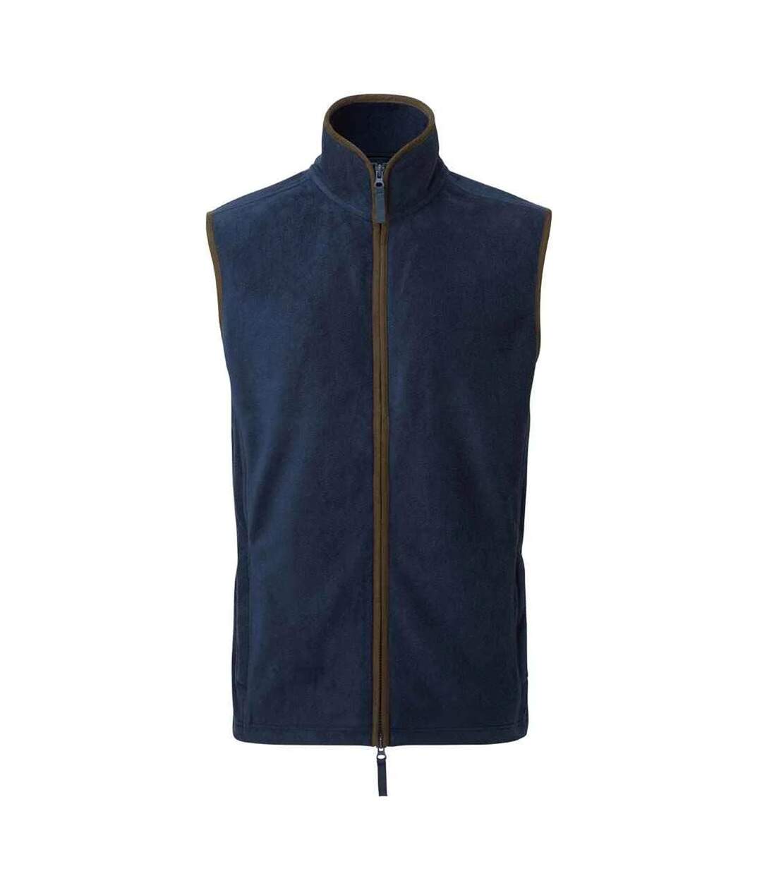 Mens Artisan Fleece Gilet Navy Brown Premier-1