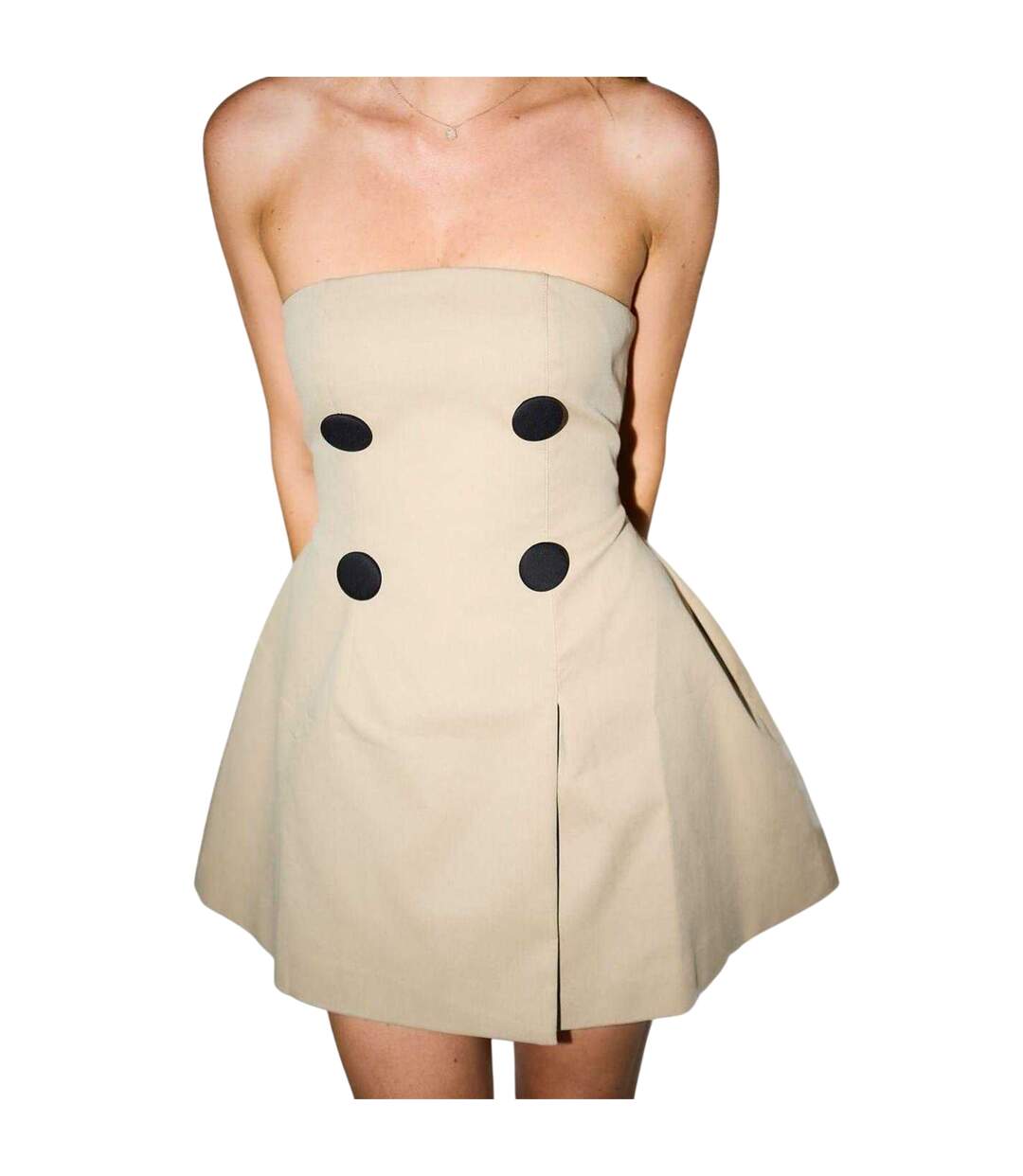 Robe Courte The Ultimate Femme Beige Odd Muse-3
