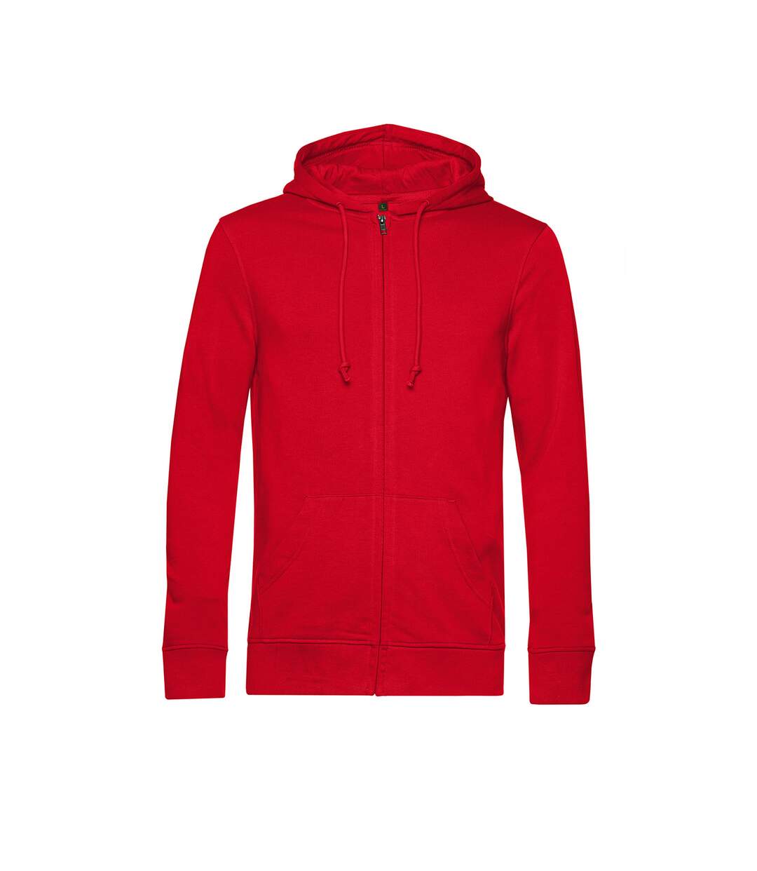 Veste à capuche organic homme rouge B&C-1