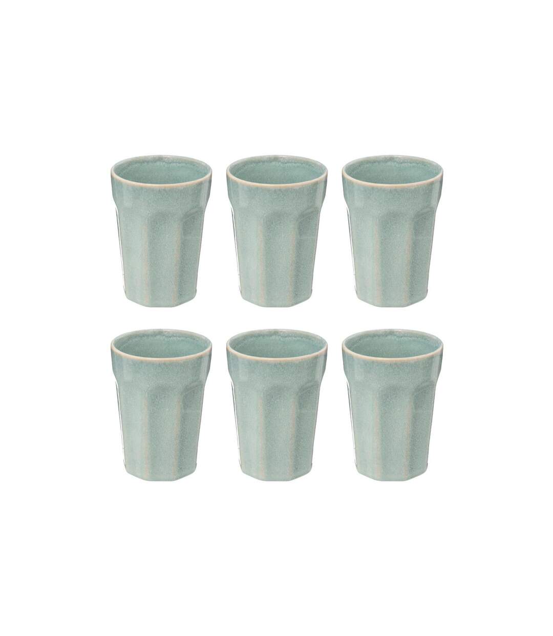 Lot de 6 Mugs Design Roma 40cl Bleu Clair