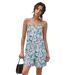 Combinaison short fleurie femme à  fines bretelles - Tendance et rafraichissante-1