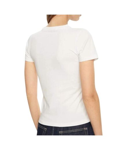 T-shirt Blanc Femme Guess Flower - L