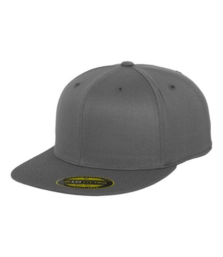 Yupoong Flexfit Unisex Premium 210 Fitted Flat Peak Cap (Dark Grey) - UTRW4163
