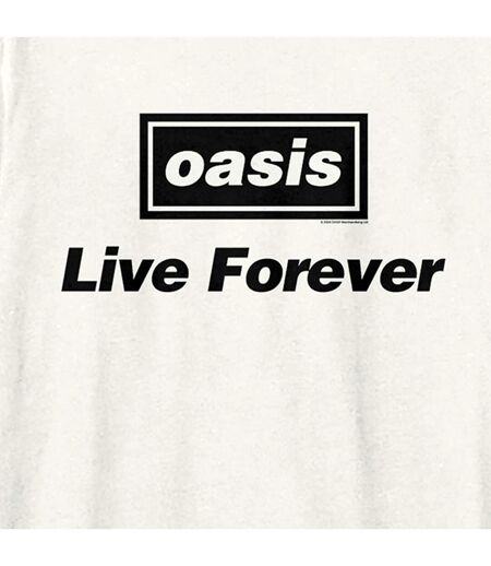 T-shirt live forever adulte vieux blanc Amplified