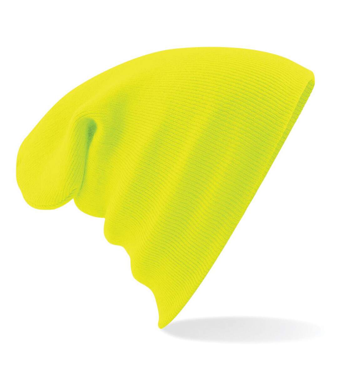 Bonnet tricoté unisexe jaune fluo Beechfield