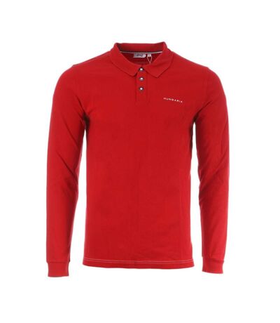 Polo Manches Longues Rouge Homme Hungaria Merapi - XXL