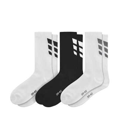 X3 paires de chaussettes blanc/noir erima 3 wings - 33/35