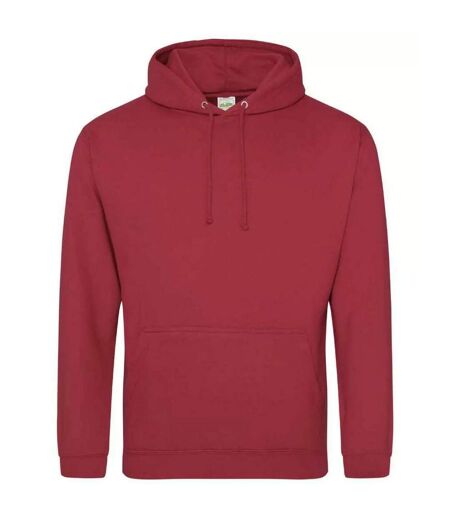 Sweat À Capuche College Adulte Rouge Orangé Awdis