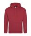Sweat À Capuche College Adulte Rouge Orangé Awdis-1