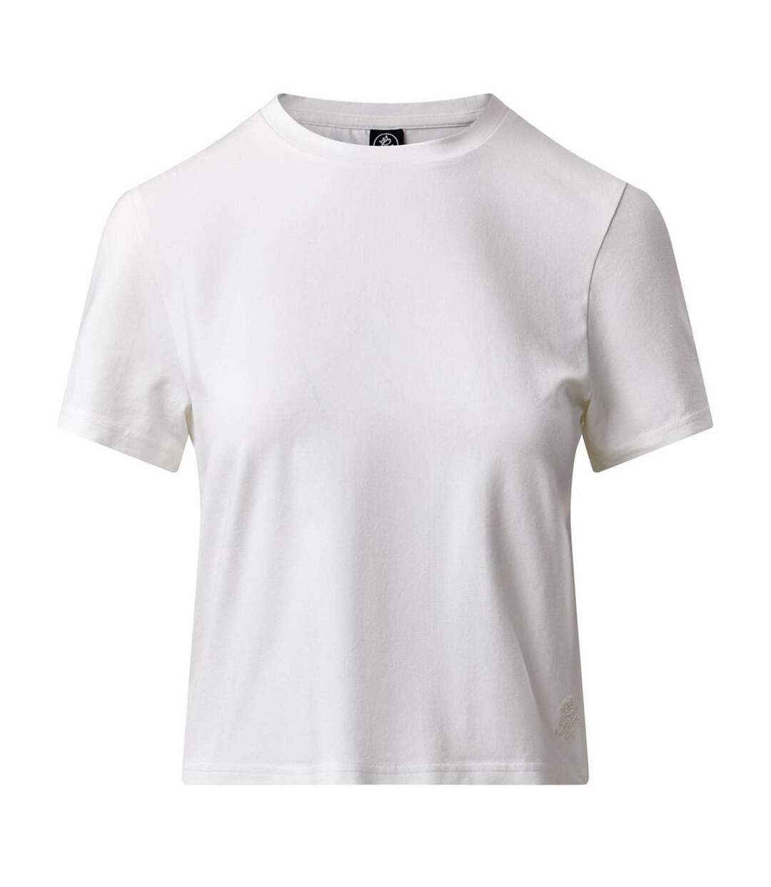 Womens/ladies Victory Capped Sleeved Crop T-shirt White Gym King-2
