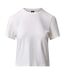 Womens/ladies Victory Capped Sleeved Crop T-shirt White Gym King-2