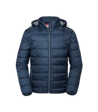 Russell Adults Unisex Hooded Nano Jacket (French Navy)