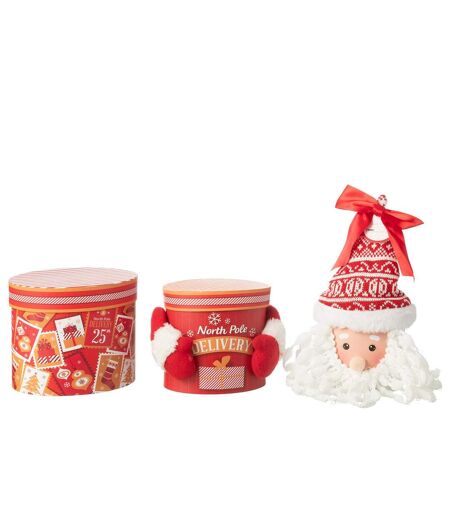 Boîte Cadeau Père Noël Delivery 47cm Rouge