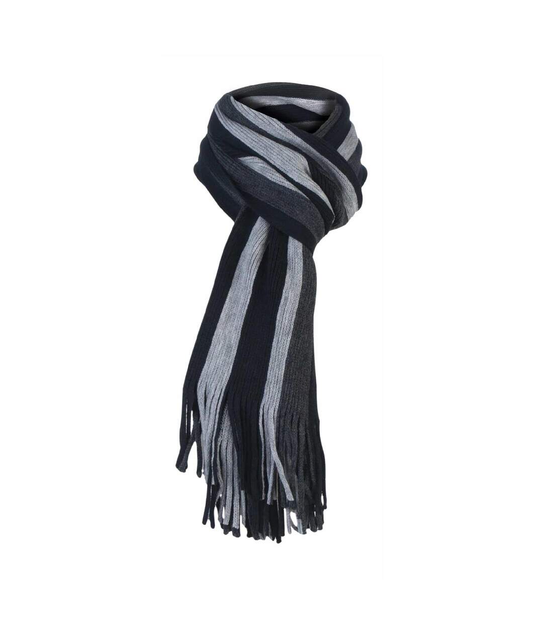 Mens Italian Inspired Warm Knitted Striped Winter Scarf-1