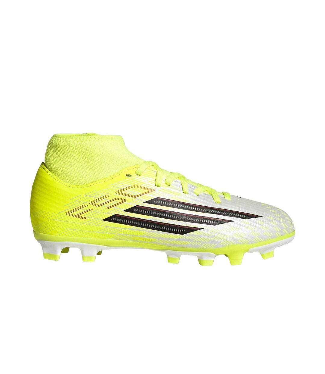 Childrens/kids F50 League Firm Ground Football Boots Solar Yellow Adidas-4