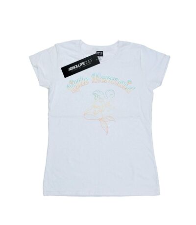 Disney Princess Womens/Ladies The Little Mermaid Gradient Cotton T-Shirt (White)