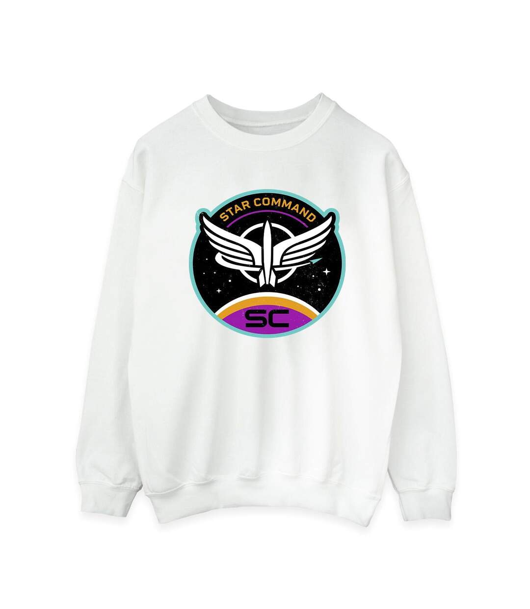 Disney Sweat-shirt Lightyear Star Command Circle Womens/Ladies (Blanc) - UTBI25060-1