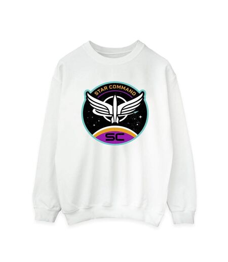 Disney Sweat-shirt Lightyear Star Command Circle Womens/Ladies (Blanc) - UTBI25060