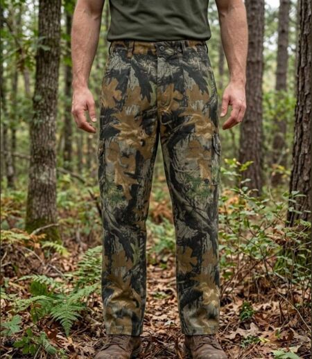 LEDERTYS LY0406 — Pantalon de chasse camouflage Forestwood kaki : résistance et confort sur le terrain