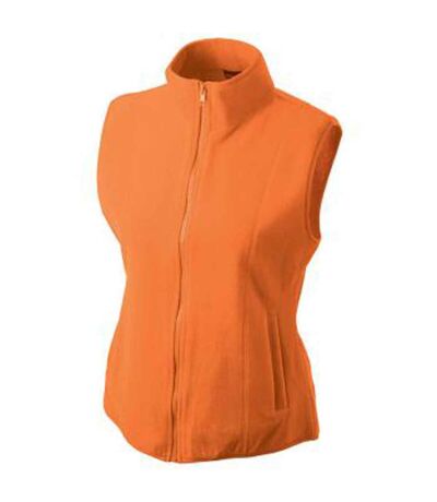 Gilet sans manches bodywarmer polaire femme - JN048 - orange