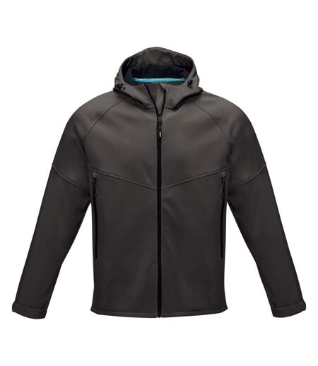 Mens coltan recycled soft shell jacket storm grey Elevate NXT