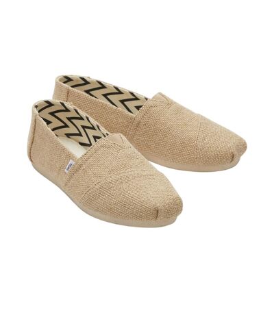 Womens/ladies alpargata espadrilles natural Toms