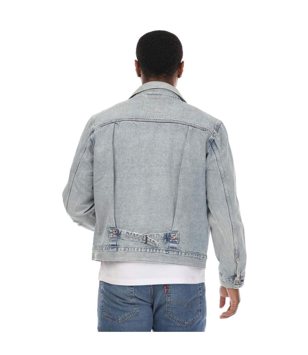 Veste Camionneur Homme Bleu Denim Levis-3