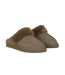 Womens/ladies Suede Faux Fur Lined Mule Slippers Dark Khaki Jack Wills-1