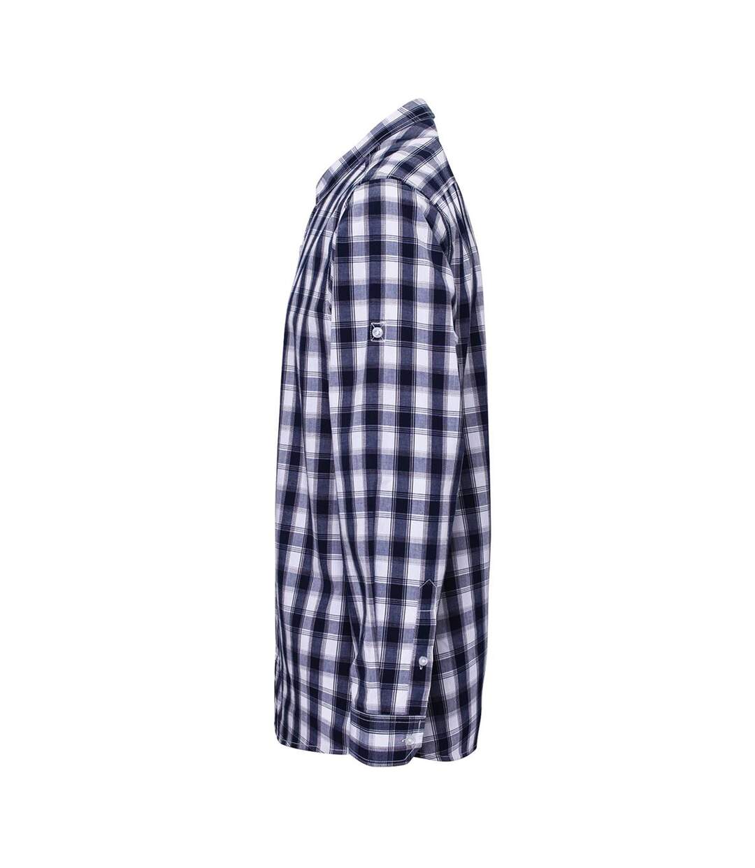 Chemise mulligan homme blanc / bleu marine Premier-3