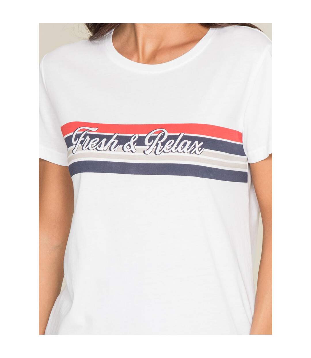 T-shirt col rond message FRAMONT - Dona X Lisa-3