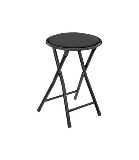 Tabouret Pliant en Velours Cyda 45cm Noir