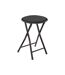 Tabouret Pliant en Velours Cyda 45cm Noir