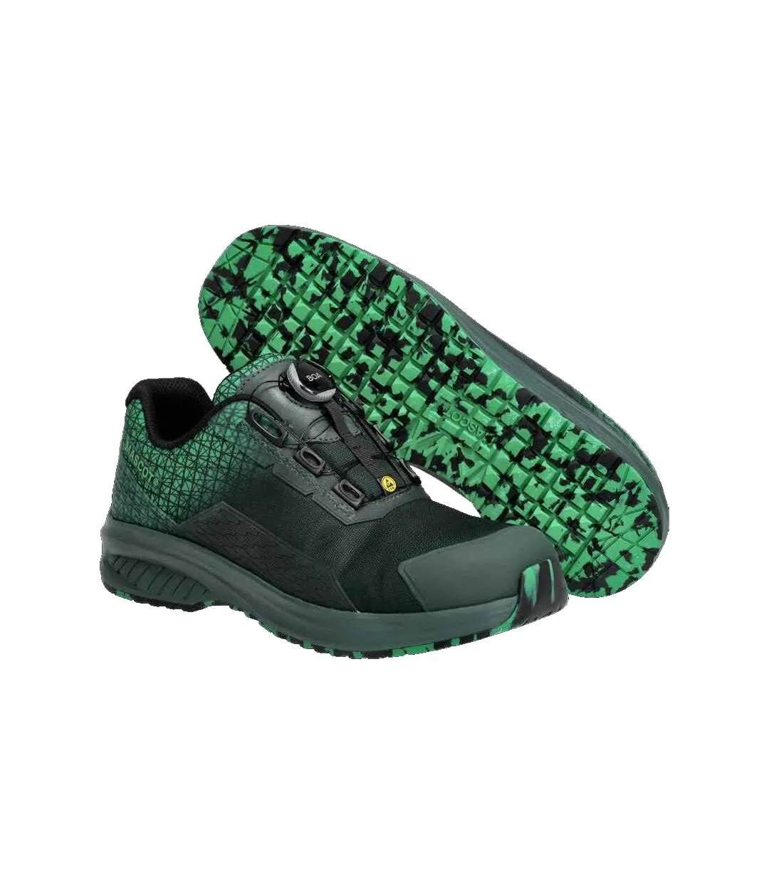Mens Footwear Accelerate Safety Shoes Green Grass Green Mascot-4