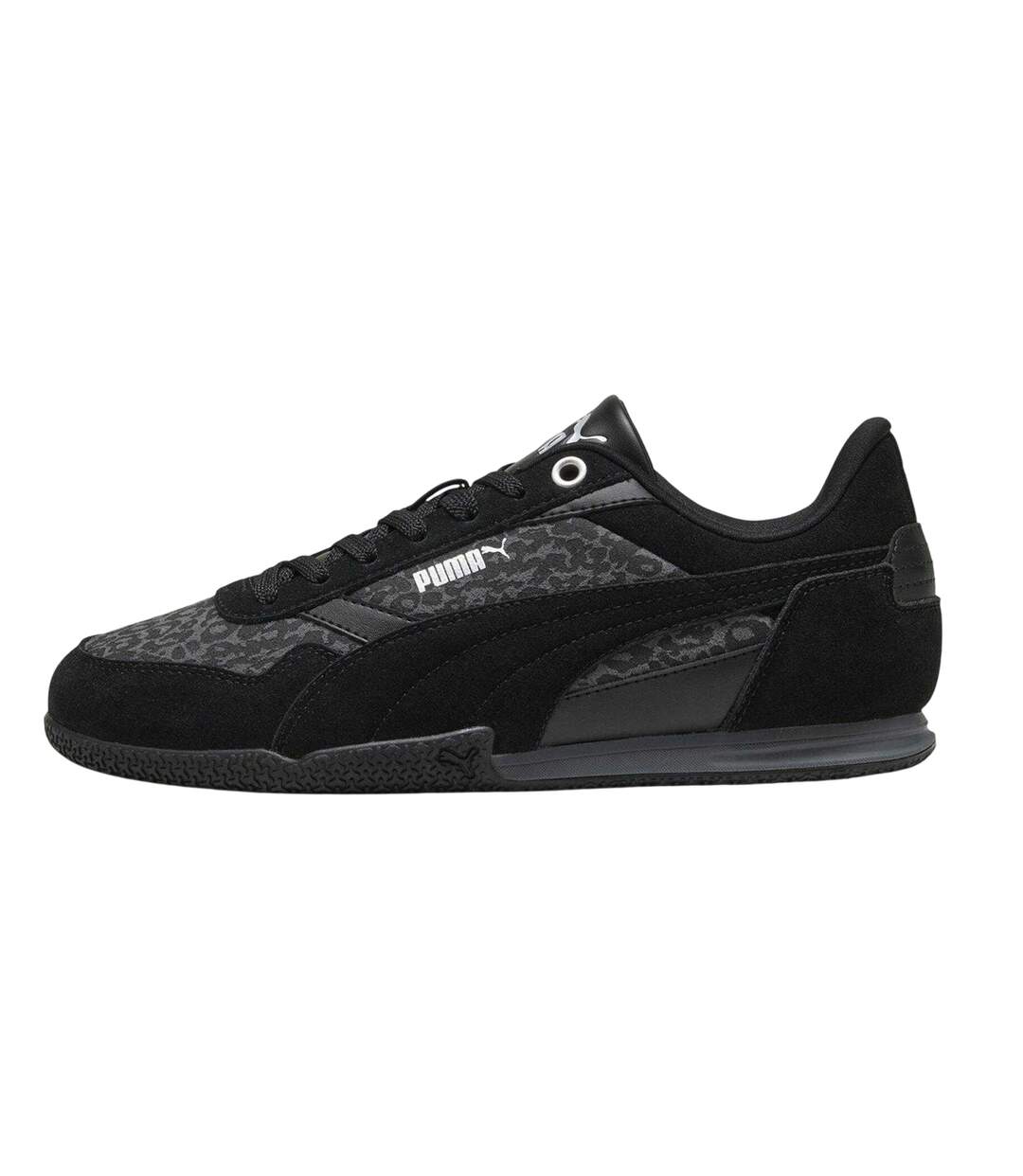 Womens/ladies Bella Donna Feline Recycled Leather Trainers Slate Sky Black Puma-2