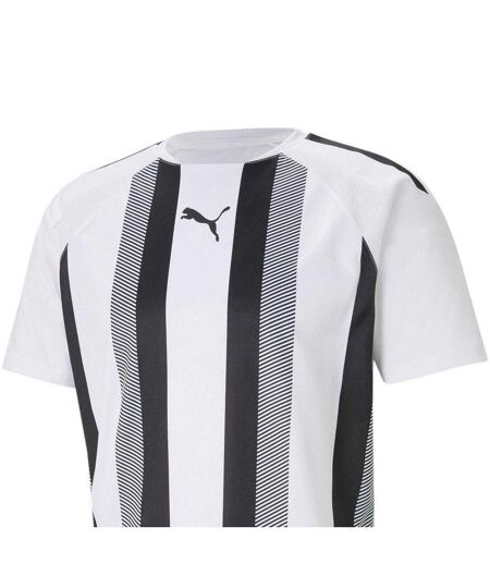 T-shirt Motif/style À Rayures Team Liga Homme Blanc Noir Puma