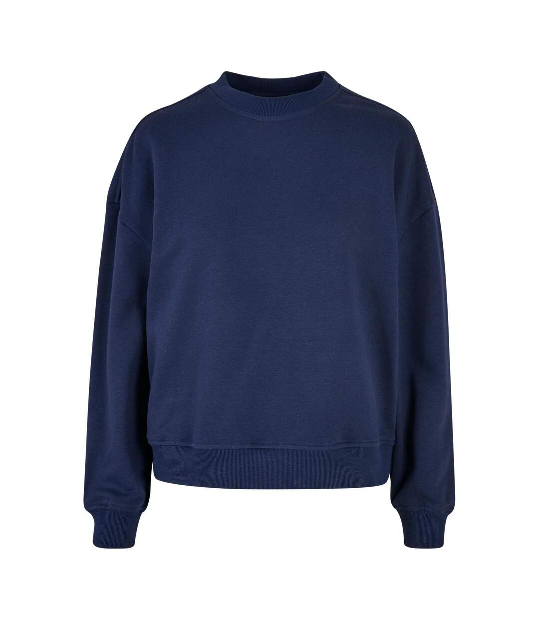 Sweat-shirt Surdimensionné À Col Ras Du Cou Womens/ladies Marine Légère Build Your Brand-1
