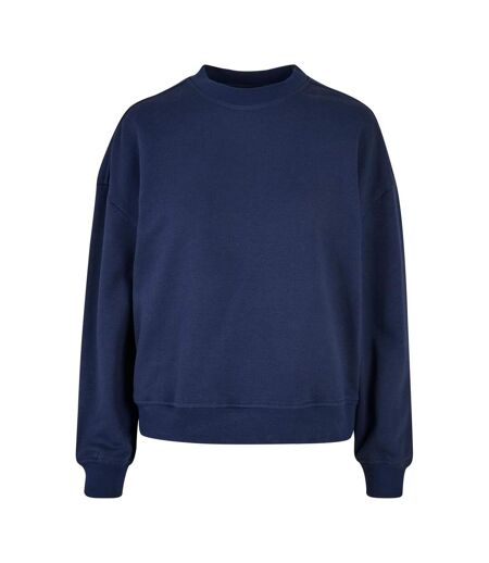Sweat-shirt Surdimensionné À Col Ras Du Cou Womens/ladies Marine Légère Build Your Brand
