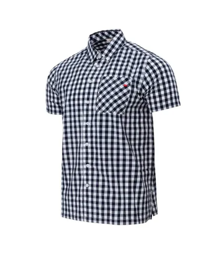 Chemise Manches Courtes Motif/style À Carreaux Homme Bleu Marine Blanc Lee Cooper