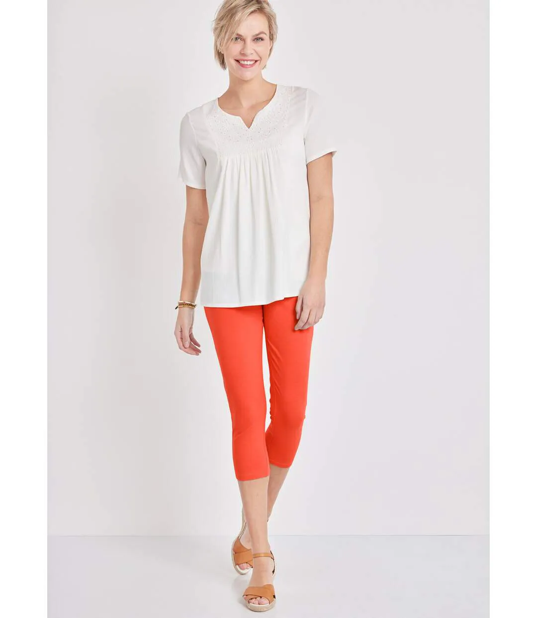 Legging court coton uni ou imprimé-2