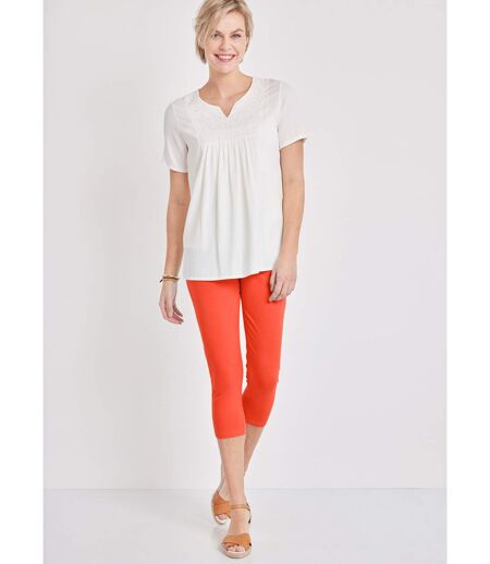Legging court coton uni ou imprimé