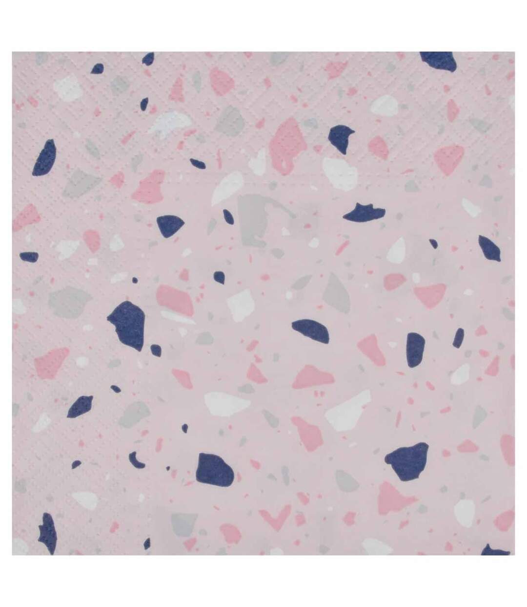 Lot de 20 Serviettes en Papier Terrazzo 33x33cm Rose-1