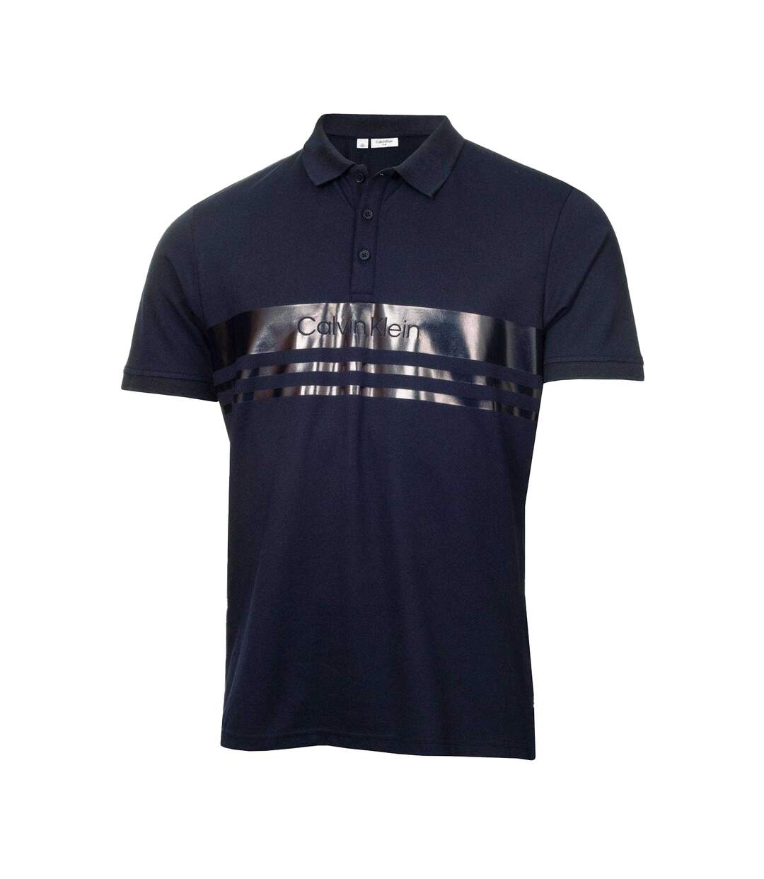 Mens Short-sleeved Polo Shirt Navy Calvin Klein-1