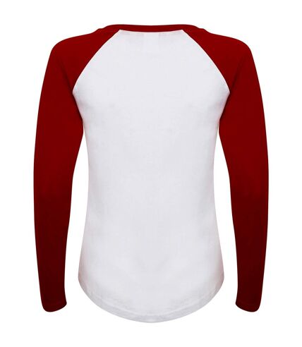 T-shirt femme blanc / rouge Skinni Fit Skinni Fit