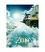 The Legend Of Zelda: Tears Of The Kingdom - Imprimé HYRULE SKIES (Bleu / Blanc / Vert) (40 cm x 30 cm) - UTPM7473